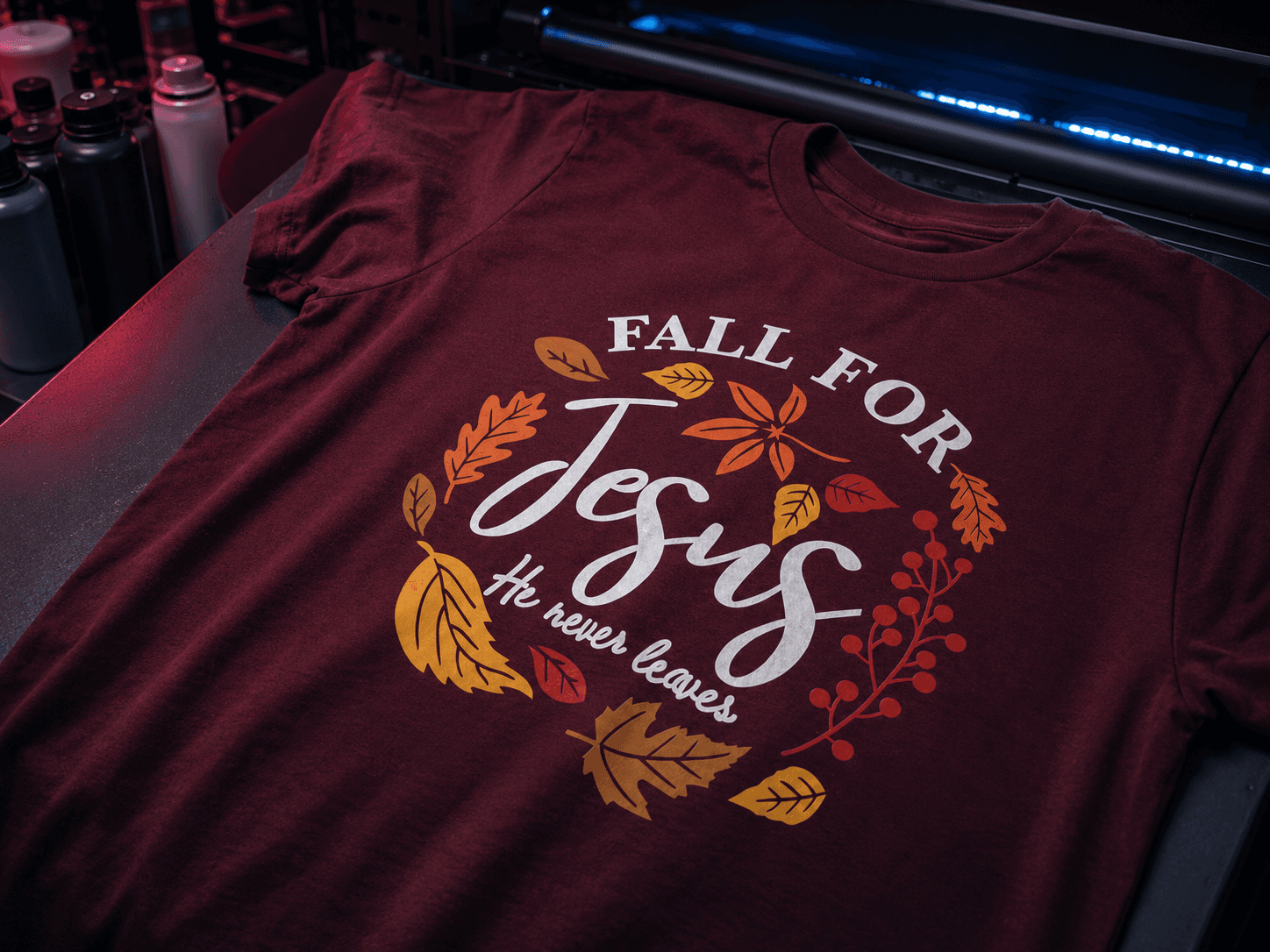 DTF printing production at Hue Graphics