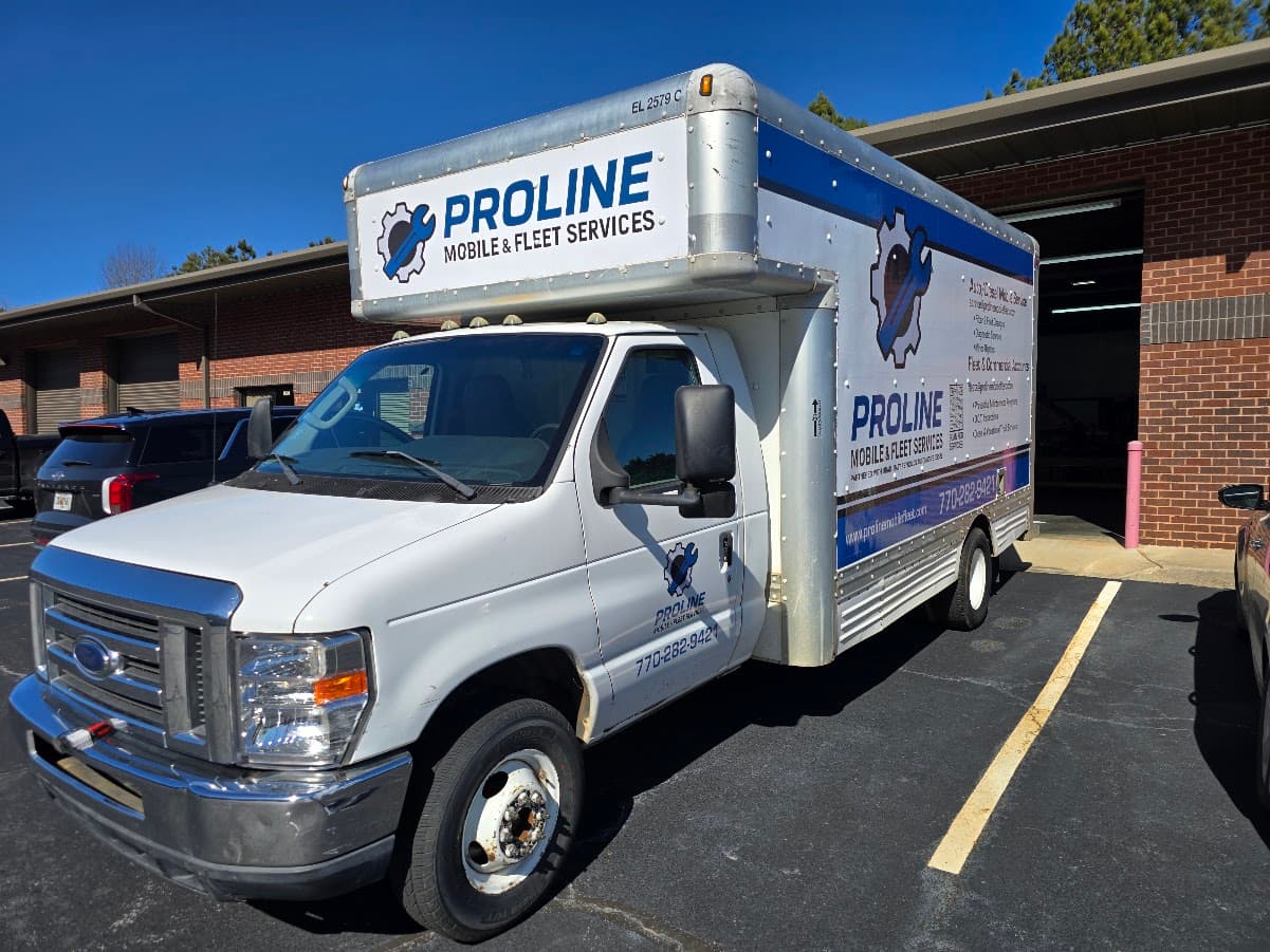 Commercial vehicle graphics produced by Hue Graphics